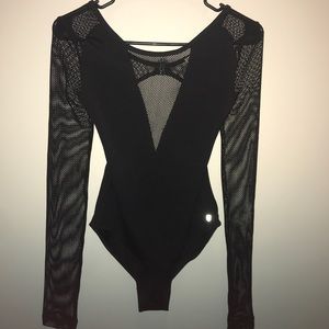 Black Mesh Bodysuit